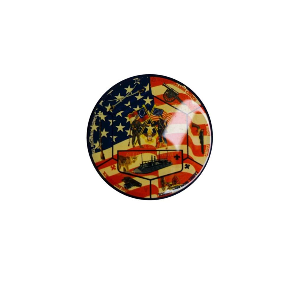 Vintage Laurel Highlands Council 1.5" Pin Double Back Resin US Military
